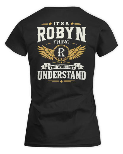 ROBYN KT06-M008 It’s a [NAME] Thing – You Wouldn’t Understand | Personalized Vintage T-Shirt - Women's Standard T-Shirt - Black