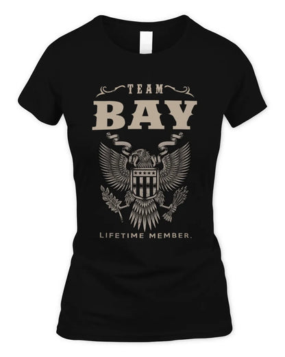 BAY TP06-K82 – Personalized Classic Style Apparel “Team NAME Lifetime Member” - Women's Standard T-Shirt - Black