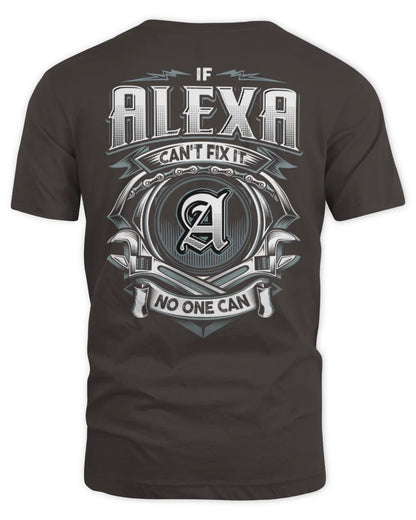 ALEXA AP81-K4-626 - Personalized Ahmed Quote Apparel “If Ahmed Can't Fix It, No One Can” - Unisex Standard T-Shirt - Dark Chocolate
