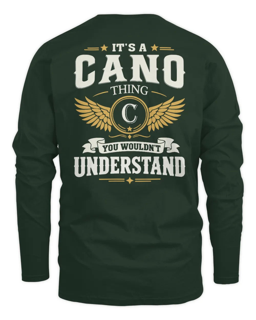 CANO KT06-M008 It’s a [NAME] Thing – You Wouldn’t Understand | Personalized Vintage T-Shirt - Men's Long Sleeved T-Shirt - Forest Green