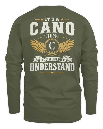 CANO KT06-M008 It’s a [NAME] Thing – You Wouldn’t Understand | Personalized Vintage T-Shirt - Men's Long Sleeved T-Shirt - Military Green