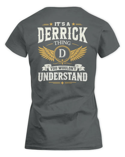 DERRICK KT06-M008 It’s a [NAME] Thing – You Wouldn’t Understand | Personalized Vintage T-Shirt - Women's Standard T-Shirt - Charcoal