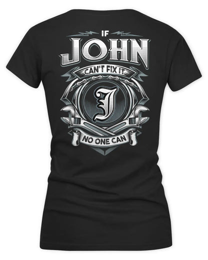 JOHN AP81-K4-626 - Personalized Ahmed Quote Apparel “If Ahmed Can't Fix It, No One Can” - Women's V-Neck T-Shirt - Black