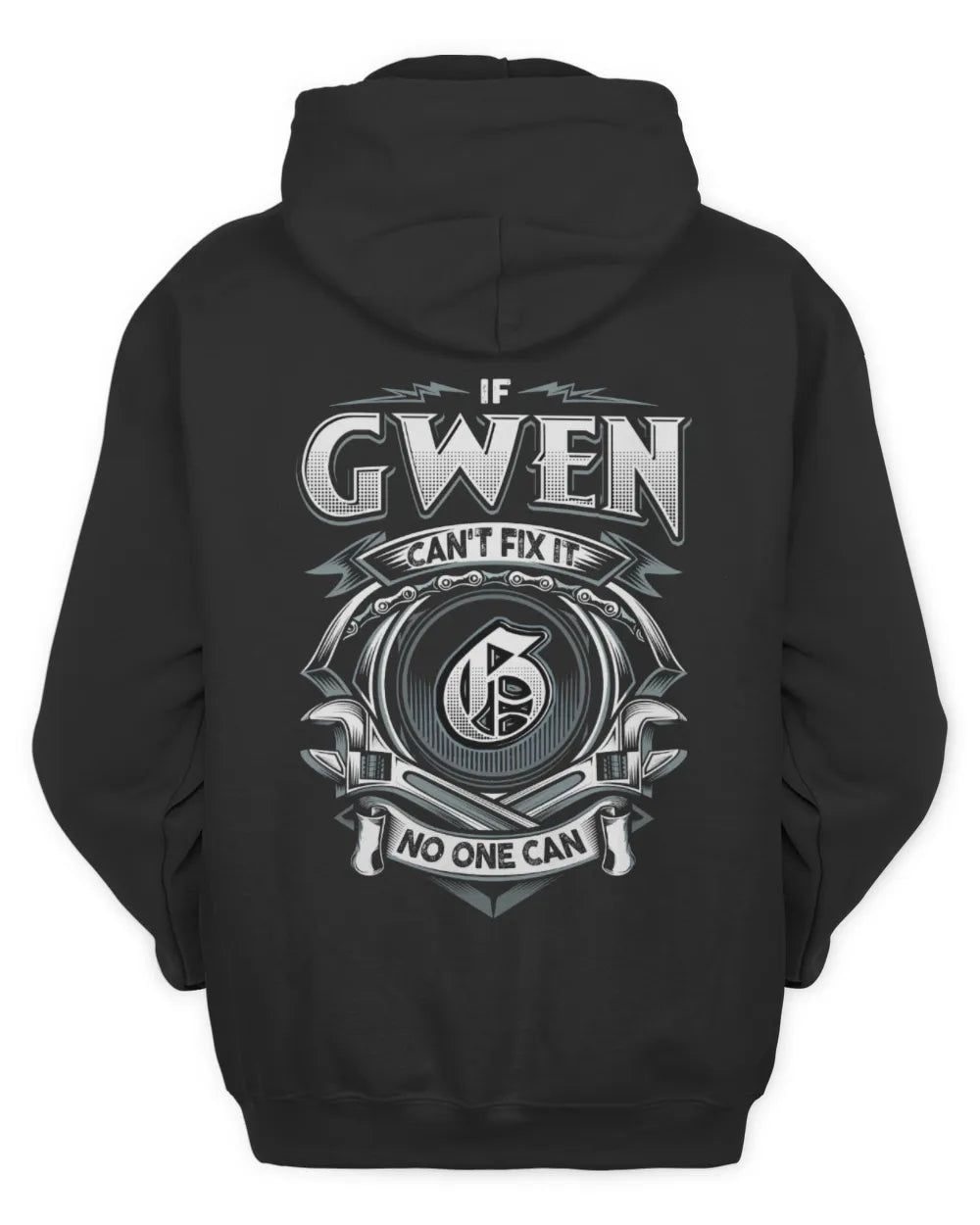 GWEN AP81-K4-626 - Personalized Ahmed Quote Apparel “If Ahmed Can't Fix It, No One Can” - Unisex Hoodie - Black