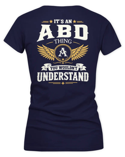 ABD KT06-M008 It’s a [NAME] Thing – You Wouldn’t Understand | Personalized Vintage T-Shirt - Women's V-Neck T-Shirt - Navy