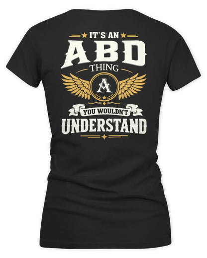 ABD KT06-M008 It’s a [NAME] Thing – You Wouldn’t Understand | Personalized Vintage T-Shirt - Women's V-Neck T-Shirt - Black