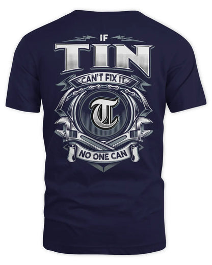 TIN AP81-K4-626 - Personalized Ahmed Quote Apparel “If Ahmed Can't Fix It, No One Can” - Unisex Standard T-Shirt - Navy