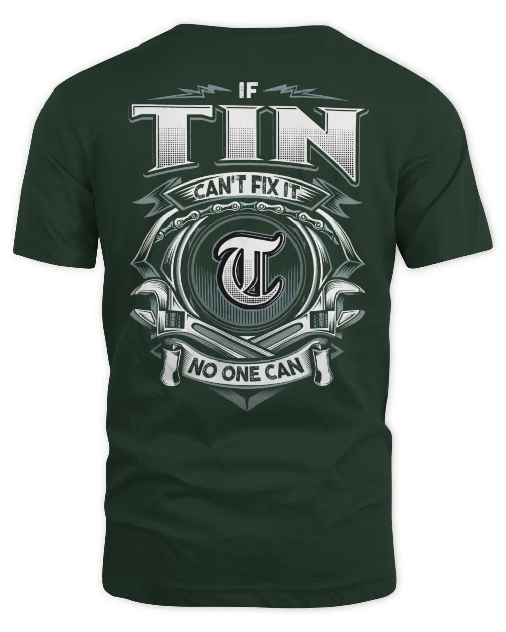 TIN AP81-K4-626 - Personalized Ahmed Quote Apparel “If Ahmed Can't Fix It, No One Can” - Unisex Standard T-Shirt - Forest Green