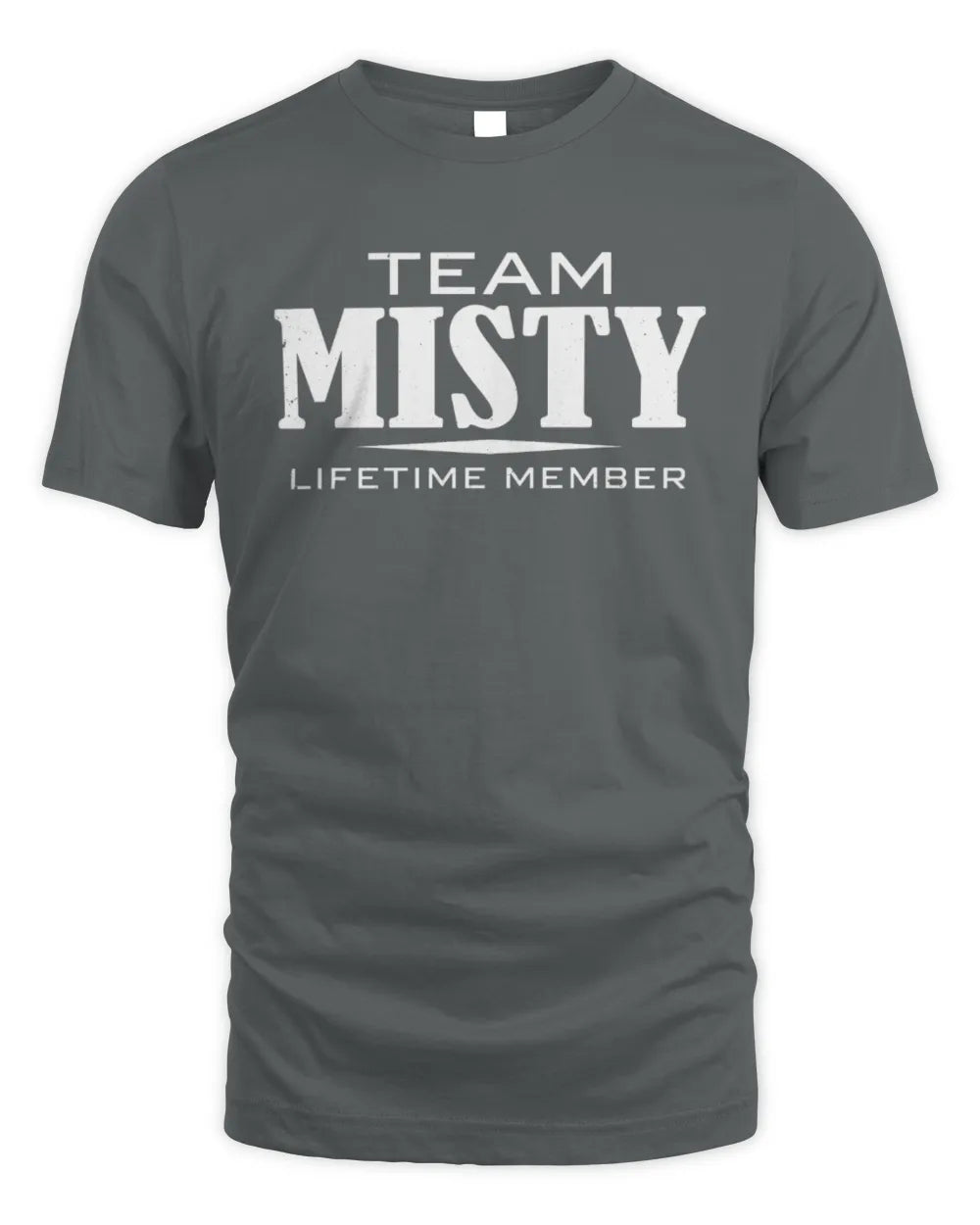 MISTY BL62-K4-128 - Personalized “Team NAME Lifetime Member” - Unisex Standard T-Shirt - Charcoal