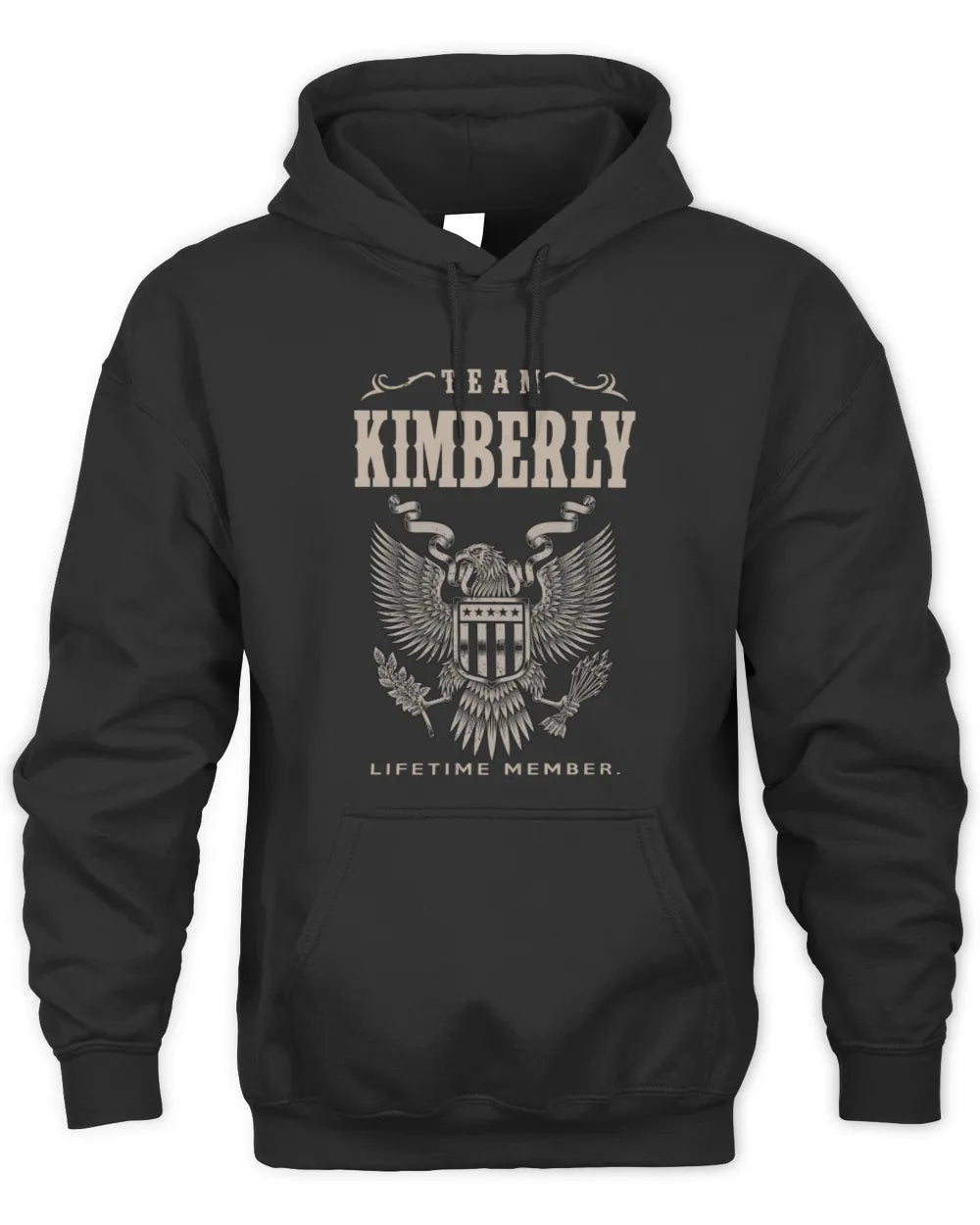 KIMBERLY TP06-K82 – Personalized Classic Style Apparel “Team NAME Lifetime Member” - Unisex Hoodie - Black