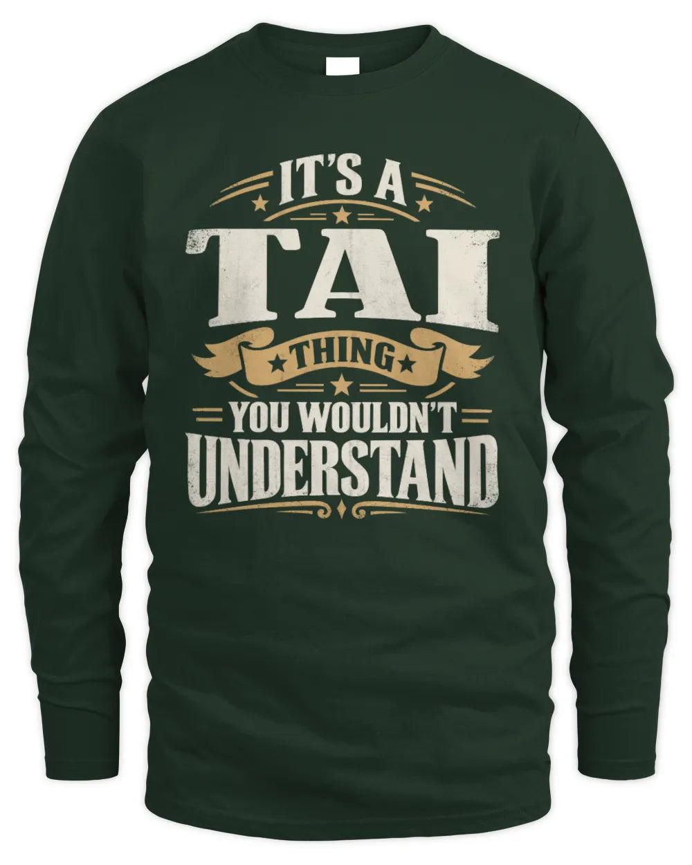 TAI P08 TH51 - Personalized “It’s a/an [NAME] Thing – You Wouldn’t Understand” Shirt - Men's Long Sleeved T-Shirt - Forest Green