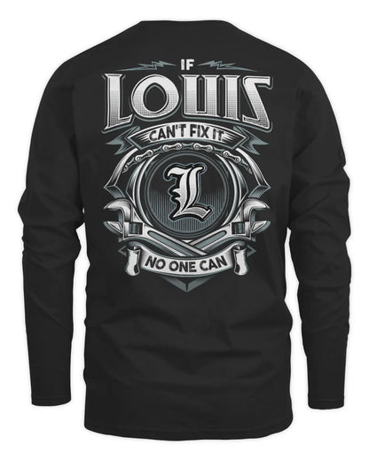 LOUIS AP81-K4-626 - Personalized Ahmed Quote Apparel “If Ahmed Can't Fix It, No One Can” - Men's Long Sleeved T-Shirt - Black
