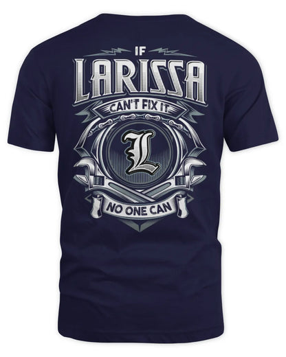 LARISSA AP81-K4-626 - Personalized Ahmed Quote Apparel “If Ahmed Can't Fix It, No One Can” - Unisex Standard T-Shirt - Navy