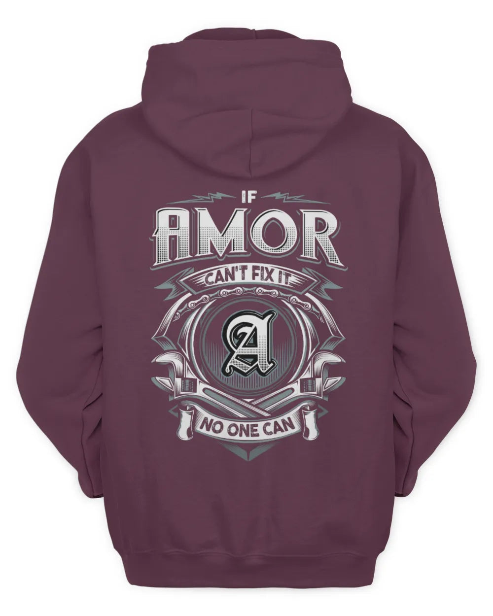 AMOR AP81-K4-626 - Personalized Ahmed Quote Apparel “If Ahmed Can't Fix It, No One Can” - Unisex Hoodie - Maroon