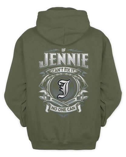 JENNIE AP81-K4-626 - Personalized Ahmed Quote Apparel “If Ahmed Can't Fix It, No One Can” - Unisex Hoodie - Military Green
