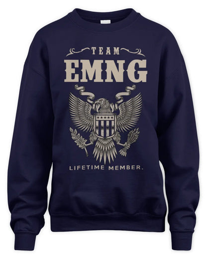 EMNG TP06-K82 – Personalized Classic Style Apparel “Team NAME Lifetime Member” - Unisex Sweatshirt - Navy