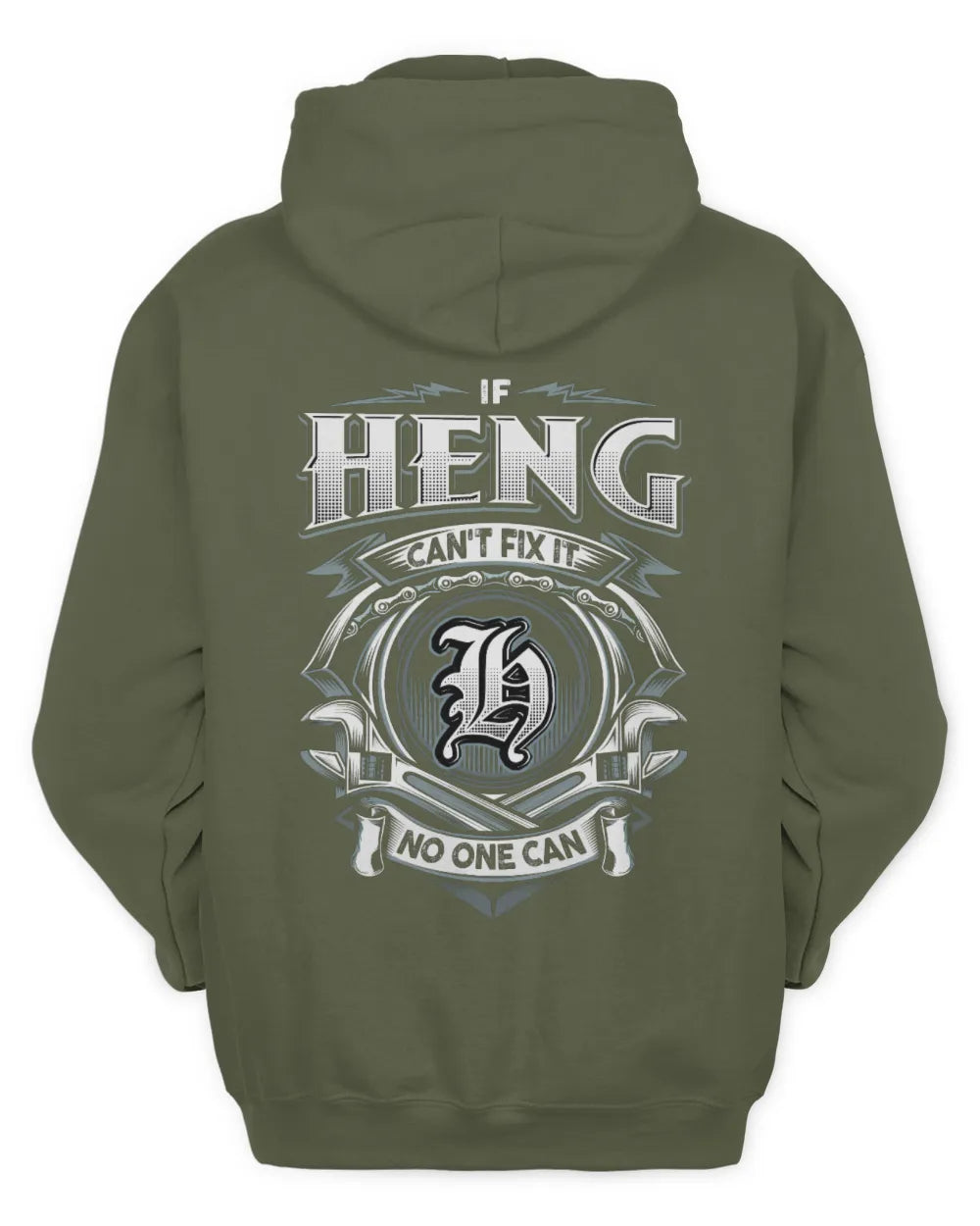 HENG AP81-K4-626 - Personalized Ahmed Quote Apparel “If Ahmed Can't Fix It, No One Can” - Unisex Hoodie - Military Green