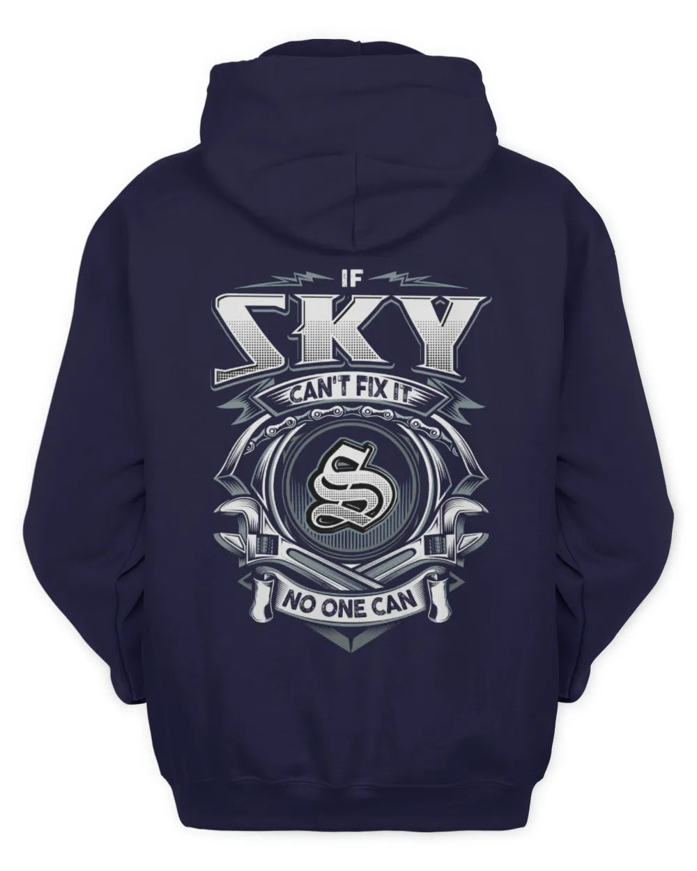 SKY AP81-K4-626 - Personalized Ahmed Quote Apparel “If Ahmed Can't Fix It, No One Can” - Unisex Hoodie - Navy