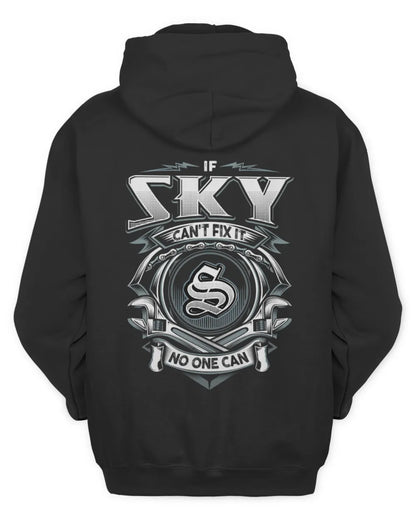 SKY AP81-K4-626 - Personalized Ahmed Quote Apparel “If Ahmed Can't Fix It, No One Can” - Unisex Hoodie - Black