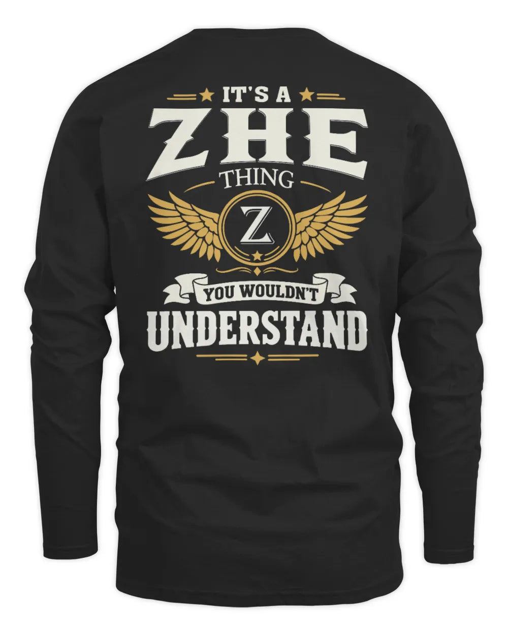 ZHE KT06-M008 It’s a [NAME] Thing – You Wouldn’t Understand | Personalized Vintage T-Shirt - Men's Long Sleeved T-Shirt - Black