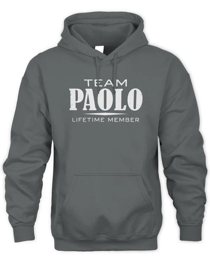 PAOLO BL62-K4-128 - Personalized “Team NAME Lifetime Member” - Unisex Hoodie - Charcoal