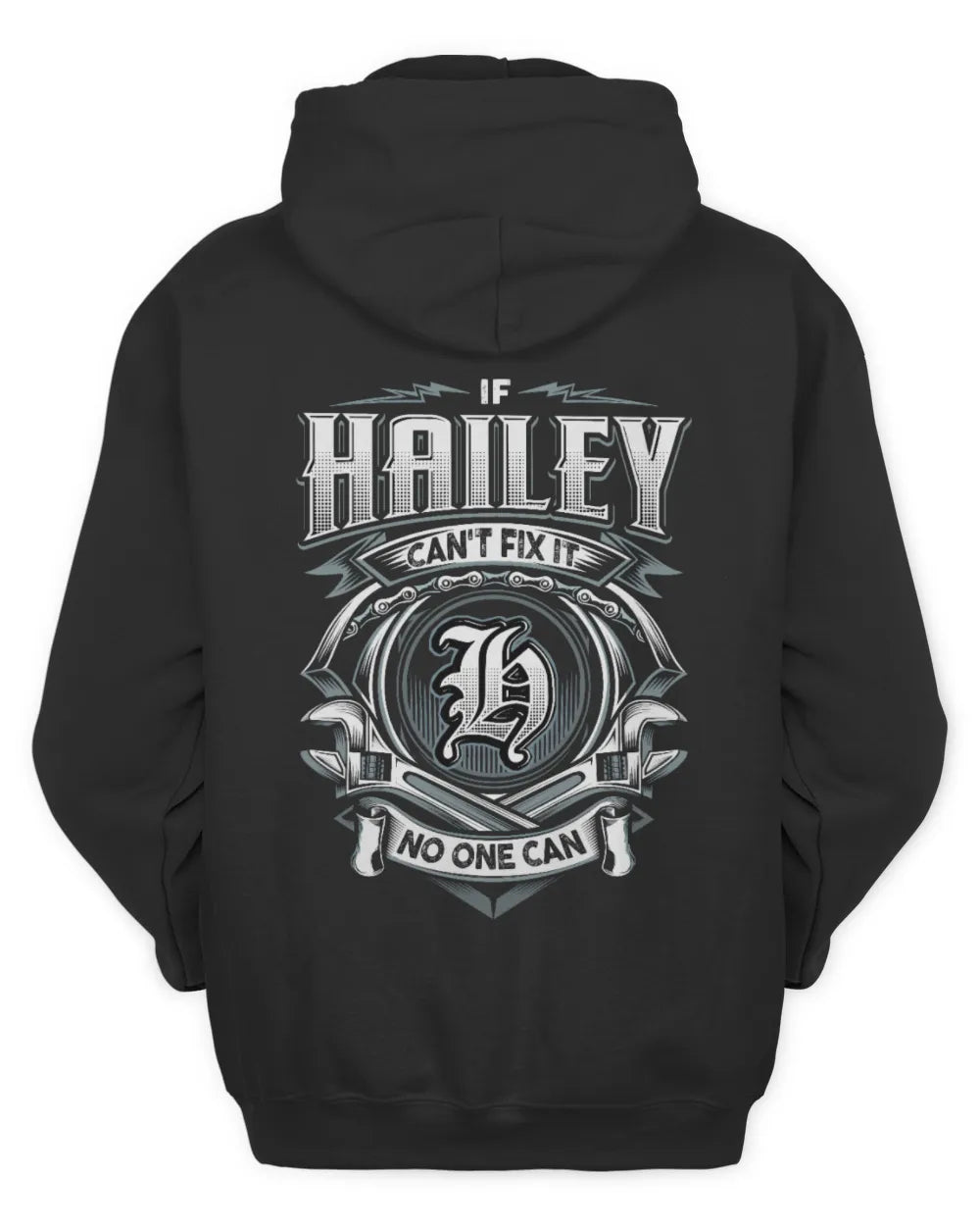 HAILEY AP81-K4-626 - Personalized Ahmed Quote Apparel “If Ahmed Can't Fix It, No One Can” - Unisex Hoodie - Black