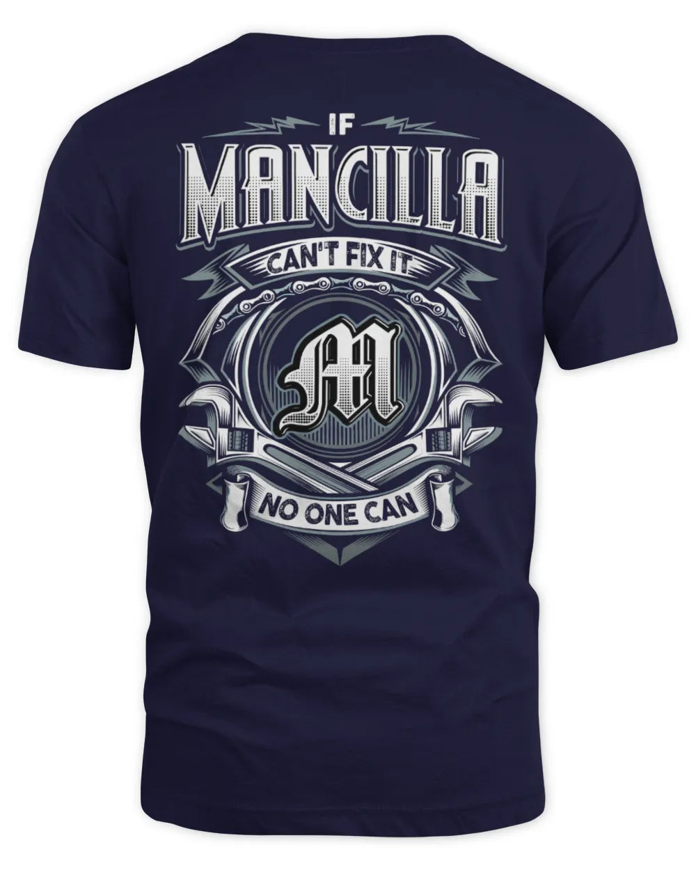 MANCILLA AP81-K4-626 - Personalized Ahmed Quote Apparel “If Ahmed Can't Fix It, No One Can” - Unisex Standard T-Shirt - Navy