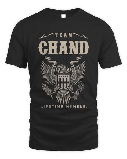 CHAND TP06-K82 – Personalized Classic Style Apparel “Team NAME Lifetime Member” - Unisex Standard T-Shirt - Black