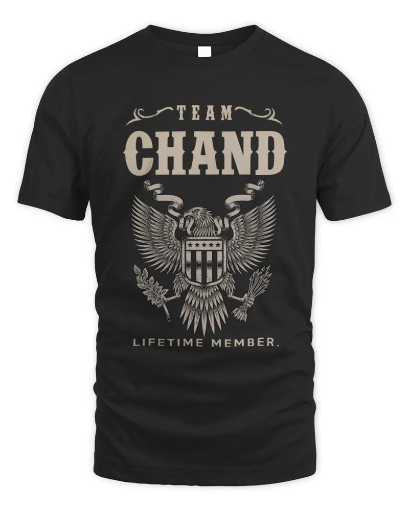 CHAND TP06-K82 – Personalized Classic Style Apparel “Team NAME Lifetime Member” - Unisex Standard T-Shirt - Black