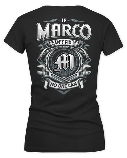 MARCO AP81-K4-626 - Personalized Ahmed Quote Apparel “If Ahmed Can't Fix It, No One Can” - Women's V-Neck T-Shirt - Black