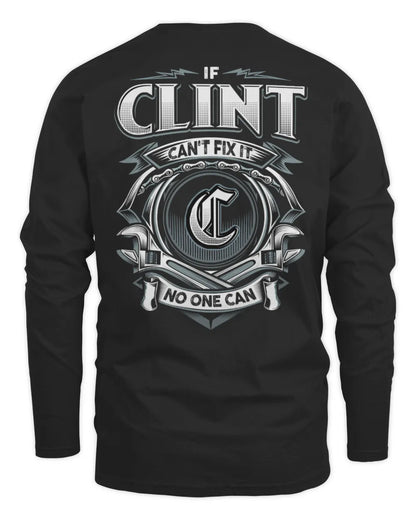 CLINT AP81-K4-626 - Personalized Ahmed Quote Apparel “If Ahmed Can't Fix It, No One Can” - Men's Long Sleeved T-Shirt - Black