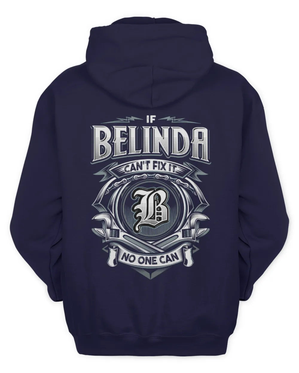 BELINDA AP81-K4-626 - Personalized Ahmed Quote Apparel “If Ahmed Can't Fix It, No One Can” - Unisex Hoodie - Navy