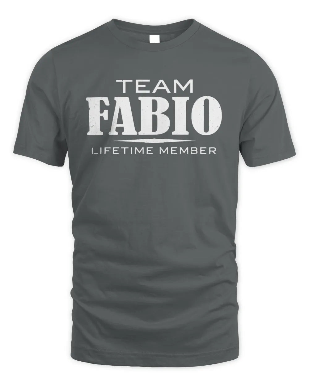 FABIO BL62-K4-128 - Personalized “Team NAME Lifetime Member” - Unisex Standard T-Shirt - Charcoal