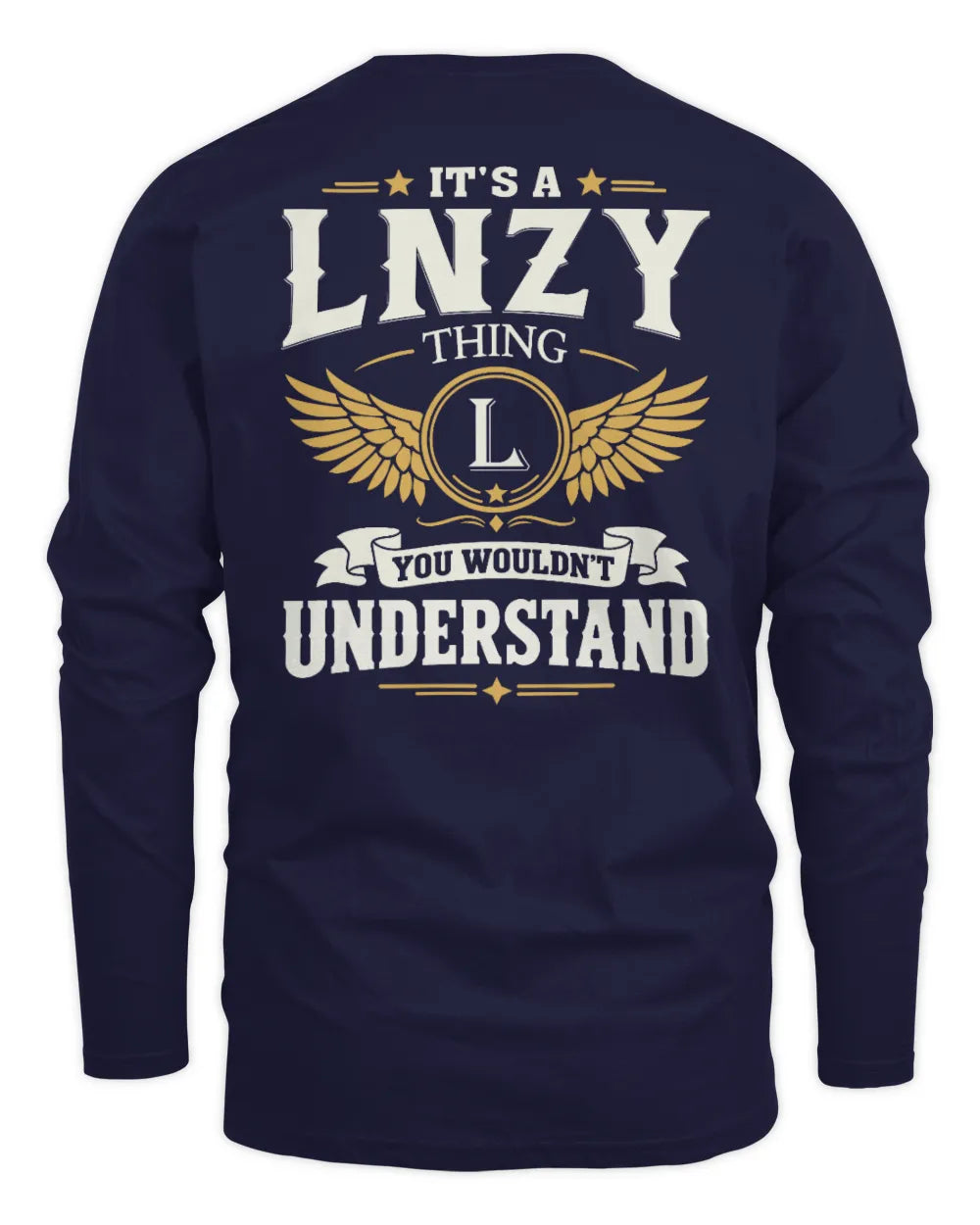 LNZY KT06-M008 It’s a [NAME] Thing – You Wouldn’t Understand | Personalized Vintage T-Shirt - Men's Long Sleeved T-Shirt - Navy
