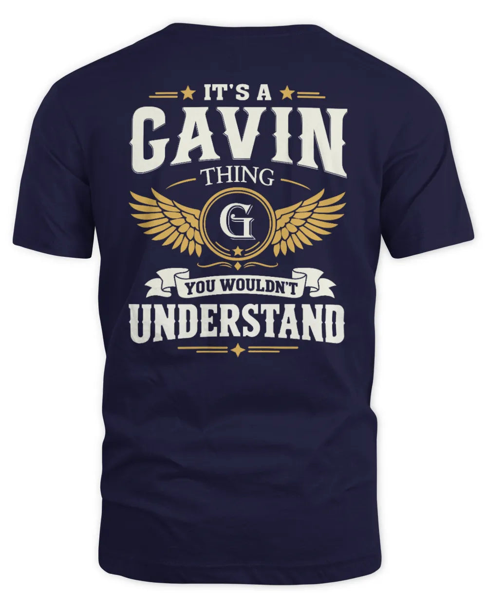 GAVIN KT06-M008 It’s a [NAME] Thing – You Wouldn’t Understand | Personalized Vintage T-Shirt - Unisex Standard T-Shirt - Navy