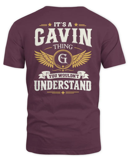 GAVIN KT06-M008 It’s a [NAME] Thing – You Wouldn’t Understand | Personalized Vintage T-Shirt - Unisex Standard T-Shirt - Maroon