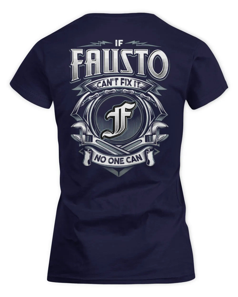 FAUSTO AP81-K4-626 - Personalized Ahmed Quote Apparel “If Ahmed Can't Fix It, No One Can” - Women's Standard T-Shirt - Navy