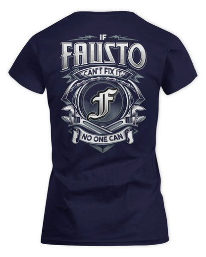 FAUSTO AP81-K4-626 - Personalized Ahmed Quote Apparel “If Ahmed Can't Fix It, No One Can” - Women's Standard T-Shirt - Navy