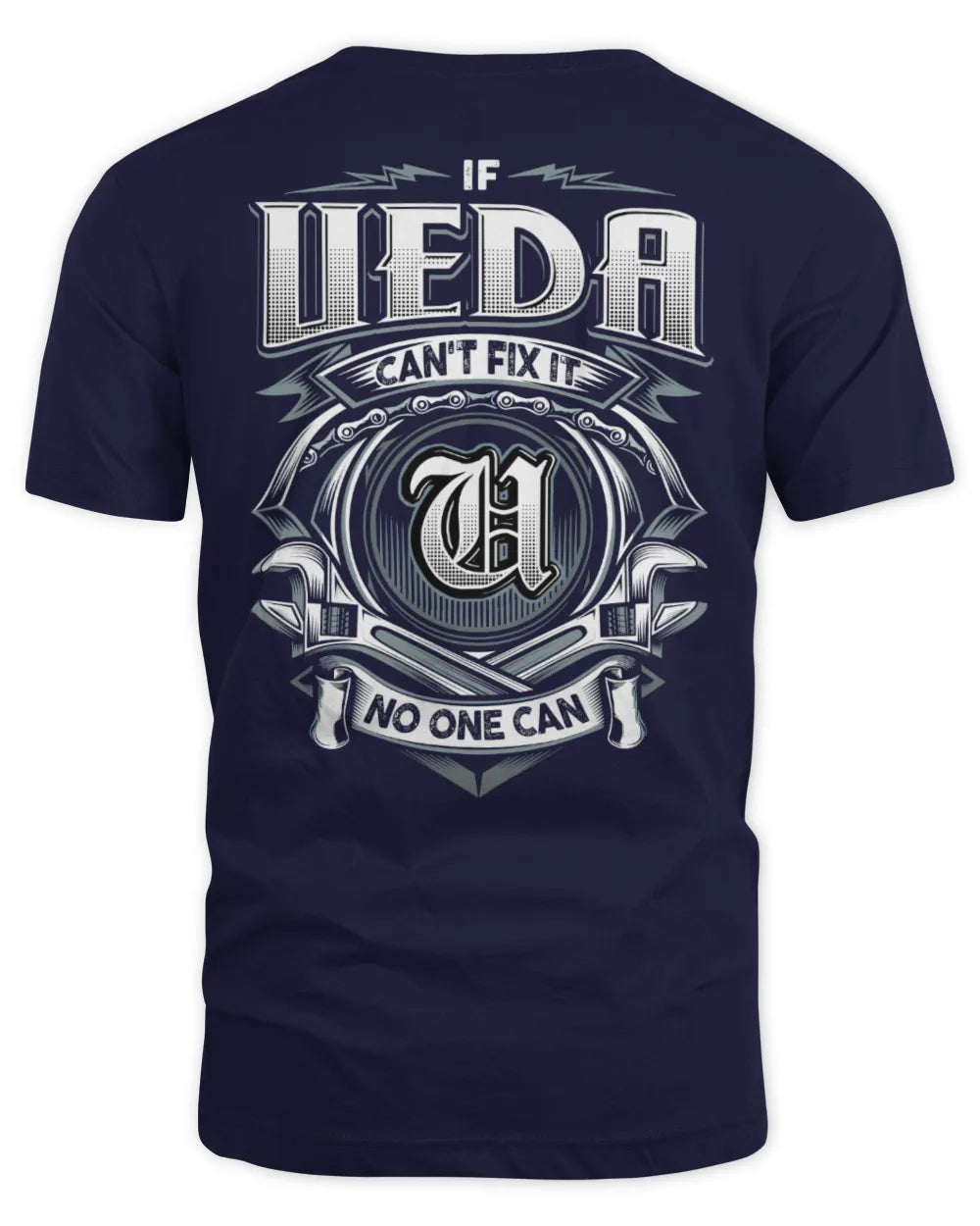 UEDA AP81-K4-626 - Personalized Ahmed Quote Apparel “If Ahmed Can't Fix It, No One Can” - Unisex Standard T-Shirt - Navy