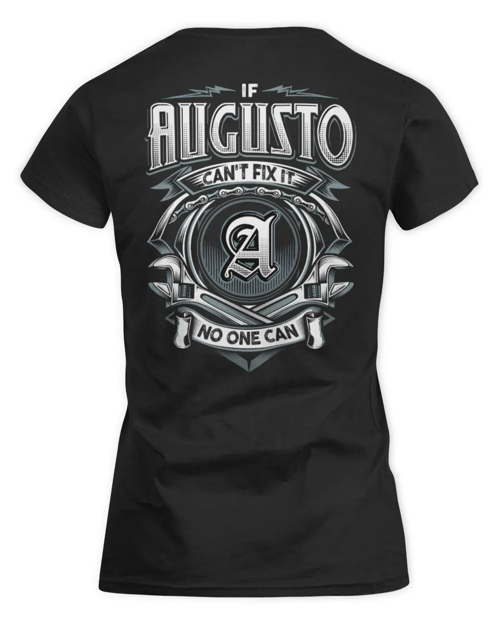 AUGUSTO AP81-K4-626 - Personalized Ahmed Quote Apparel “If Ahmed Can't Fix It, No One Can” - Women's Standard T-Shirt - Black