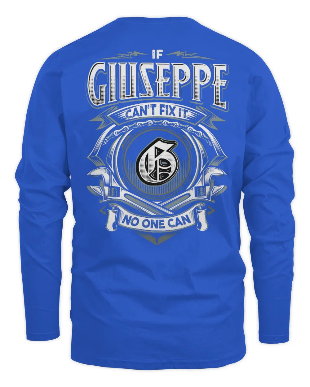 GIUSEPPE AP81-K4-626 - Personalized Ahmed Quote Apparel “If Ahmed Can't Fix It, No One Can” - Men's Long Sleeved T-Shirt - Royal