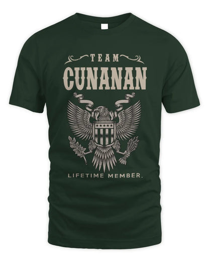 CUNANAN TP06-K82 – Personalized Classic Style Apparel “Team NAME Lifetime Member” - Unisex Standard T-Shirt - Forest Green