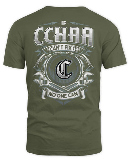 CCHAA AP81-K4-626 - Personalized Ahmed Quote Apparel “If Ahmed Can't Fix It, No One Can” - Unisex Standard T-Shirt - Military Green