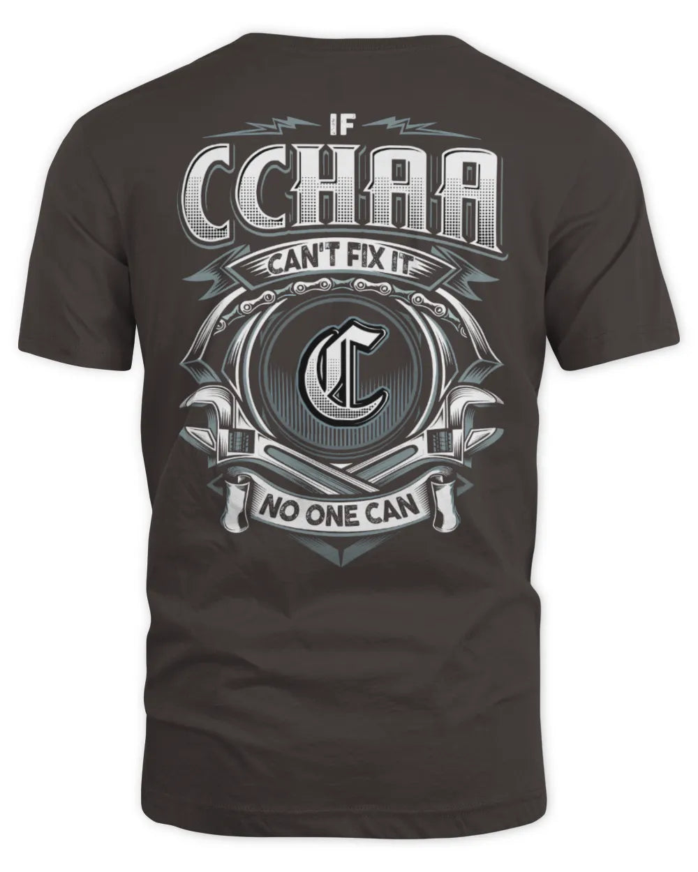 CCHAA AP81-K4-626 - Personalized Ahmed Quote Apparel “If Ahmed Can't Fix It, No One Can” - Unisex Standard T-Shirt - Dark Chocolate