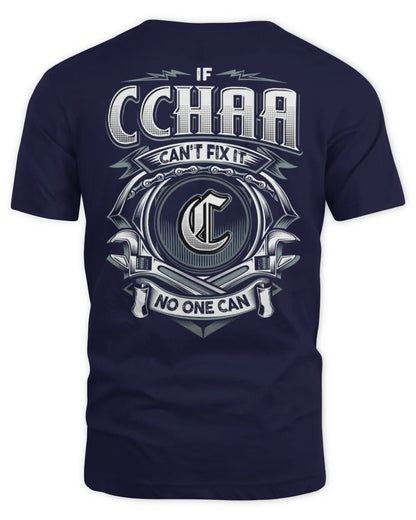 CCHAA AP81-K4-626 - Personalized Ahmed Quote Apparel “If Ahmed Can't Fix It, No One Can” - Unisex Standard T-Shirt - Navy