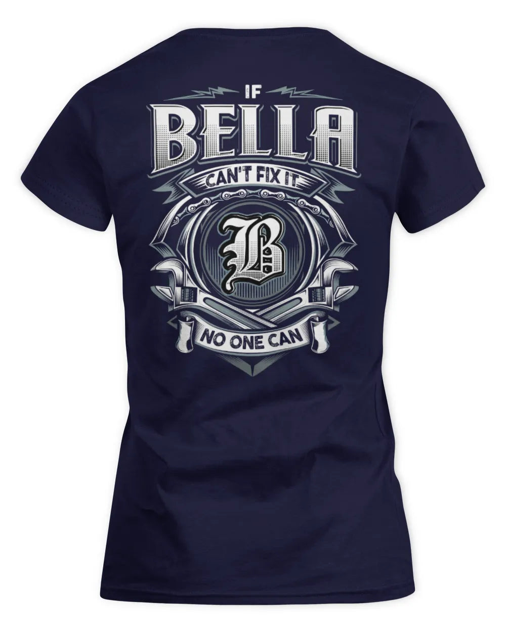 BELLA AP81-K4-626 - Personalized Ahmed Quote Apparel “If Ahmed Can't Fix It, No One Can” - Women's Standard T-Shirt - Navy