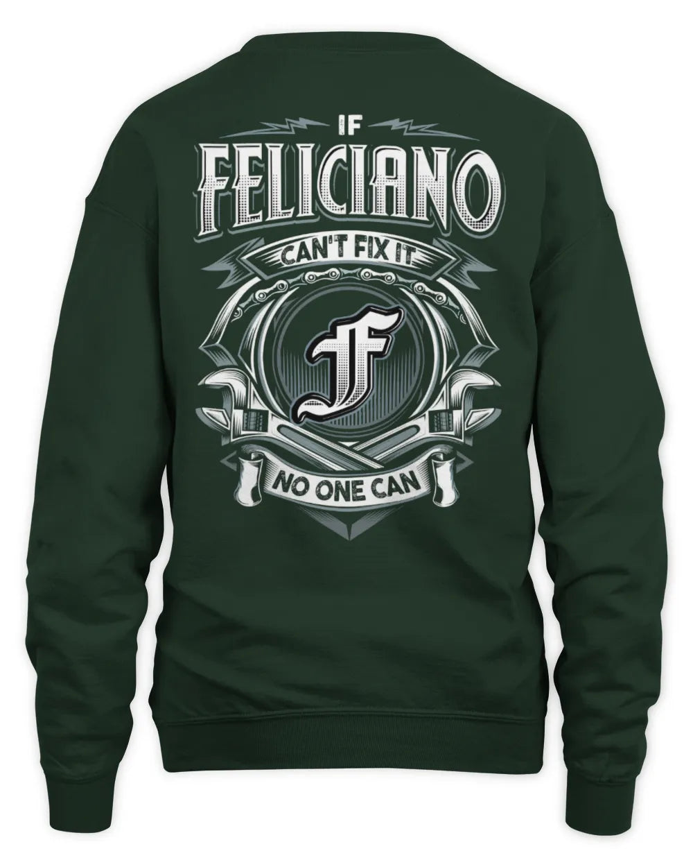 FELICIANO AP81-K4-626 - Personalized Ahmed Quote Apparel “If Ahmed Can't Fix It, No One Can” - Unisex Sweatshirt - Forest Green