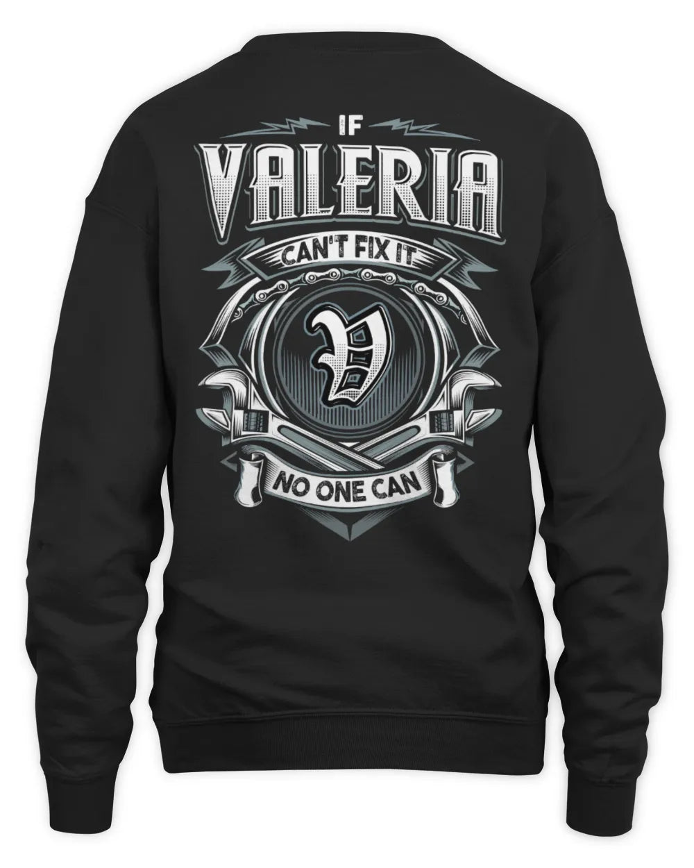 VALERIA AP81-K4-626 - Personalized Ahmed Quote Apparel “If Ahmed Can't Fix It, No One Can” - Unisex Sweatshirt - Black
