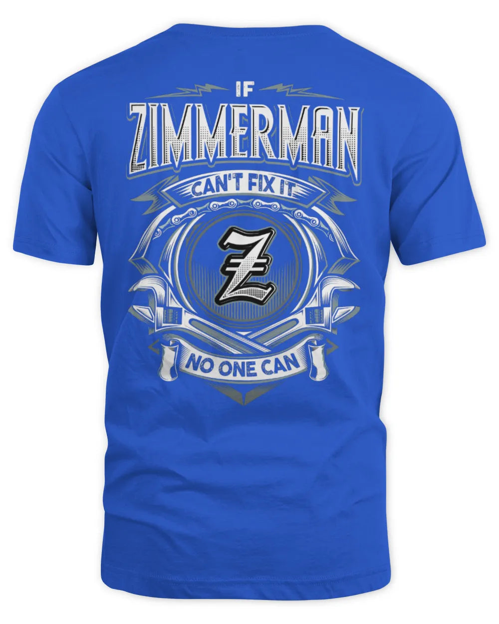 ZIMMERMAN AP81-K4-626 - Personalized Ahmed Quote Apparel “If Ahmed Can't Fix It, No One Can” - Unisex Standard T-Shirt - Royal