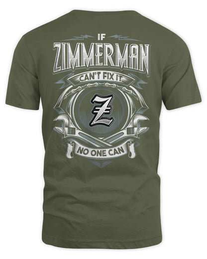 ZIMMERMAN AP81-K4-626 - Personalized Ahmed Quote Apparel “If Ahmed Can't Fix It, No One Can” - Unisex Standard T-Shirt - Military Green